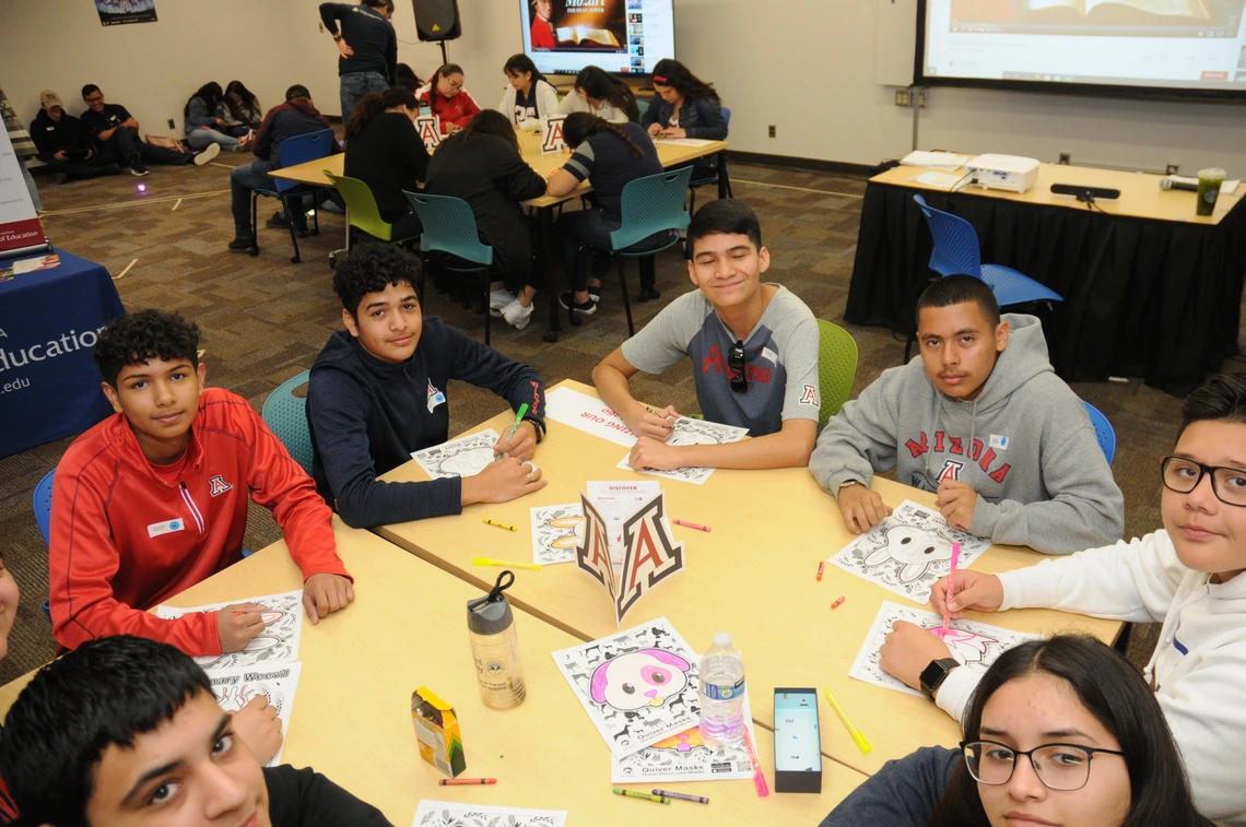 students working together